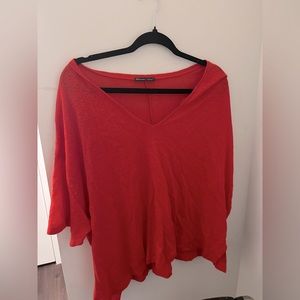 ON HOLD Zara Red Linen T-Shirt